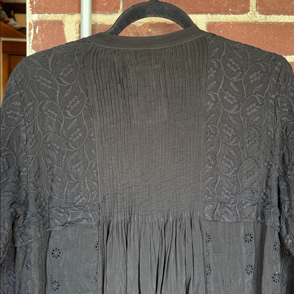 Johnny Was Black tunic eyelet Dress - Picture 5 of 7
